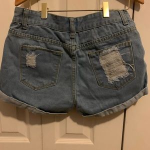 shorts with rips in the back